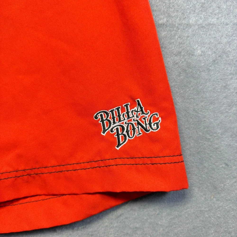 Billabong Mens Orange Board Shorts Size 38 Cargo Pocket Swim Trunks M124YBOA